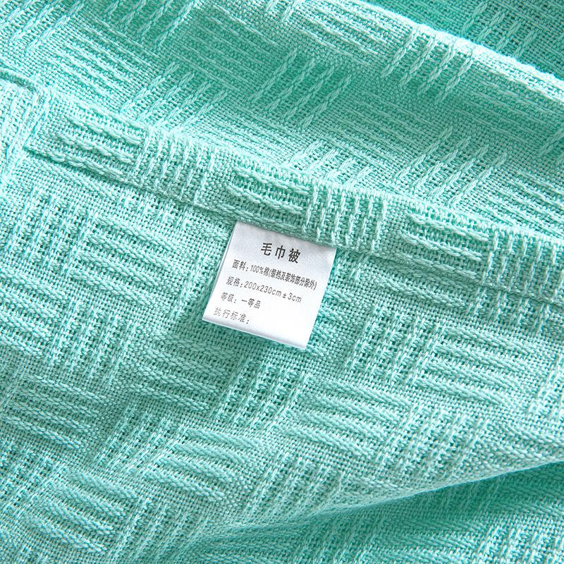 100% Cotton Wa Ffle Weave Blanket for Summer Air Conditioning Lightweight Towel Blanket