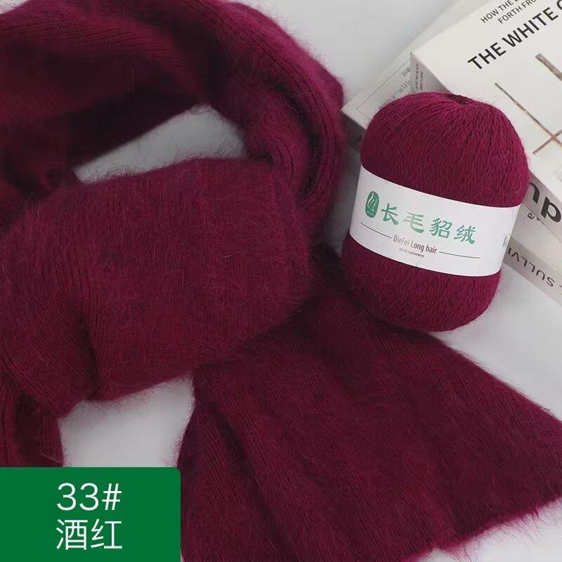 The Factory Directly Supplies Long Hair Mink Yarn fox Fur Ball Knitting Crochet DIY Manual Knitting Wool