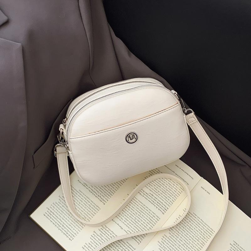 

High-end simple small square bag women s new fashionable large-capacity multi-layer shoulder bag versatile messenger bag покинуть белый