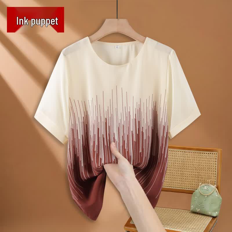 

Plus Size Women s Striped Short Sleeve T-Shirt & Top Set 3XL