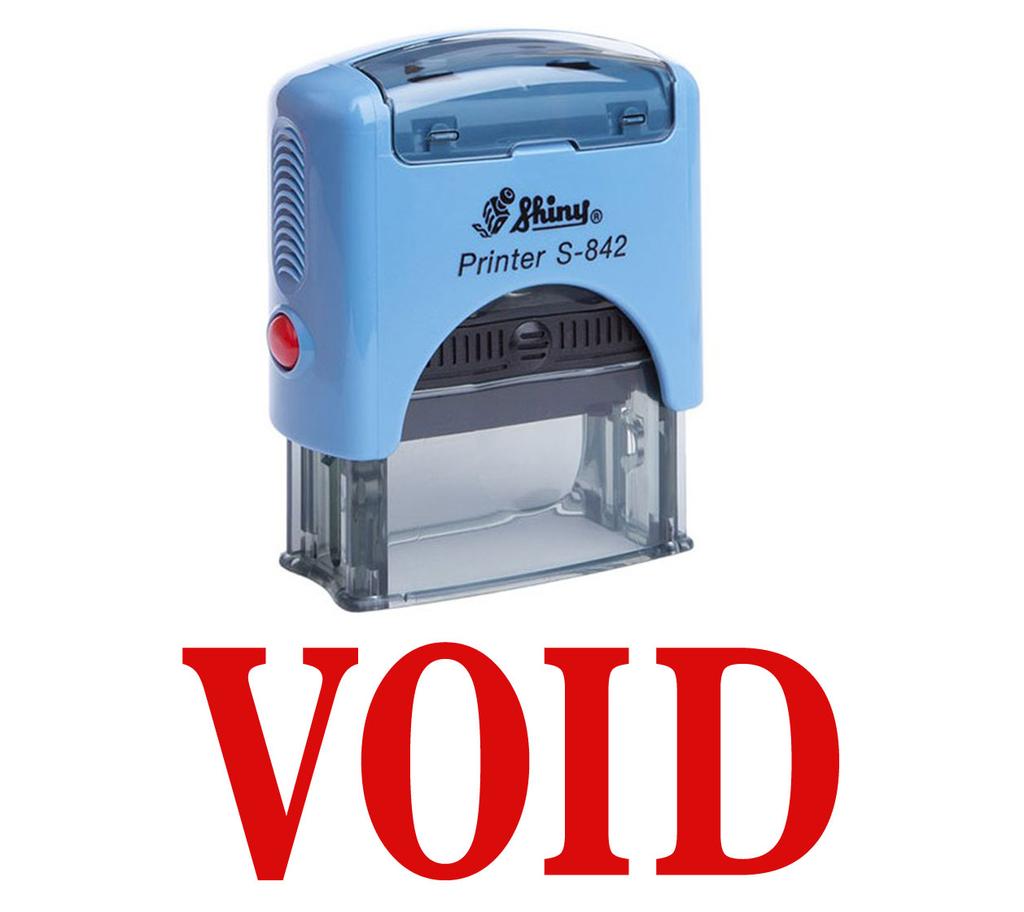 VOID Self Inking Rubber Stamp Office Stationary Custom Shiny Stamp