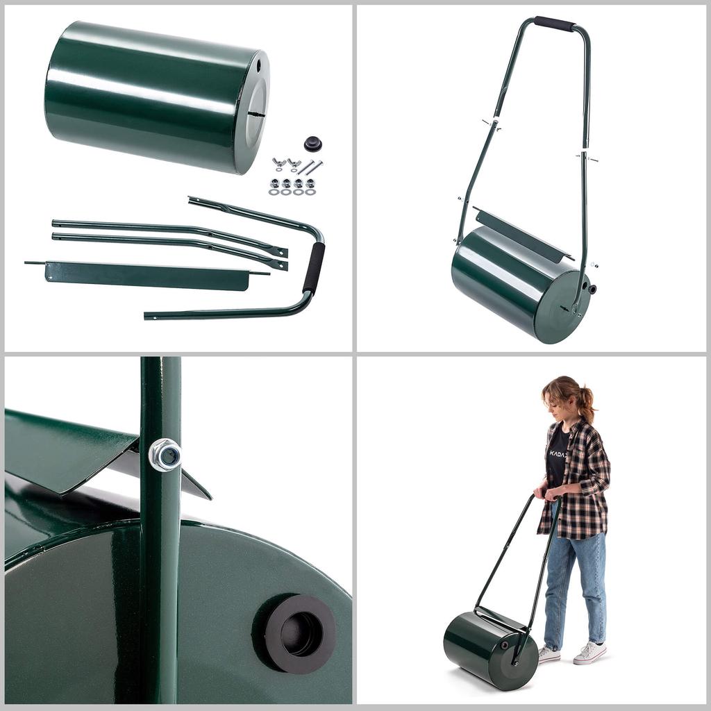 KADAX Lawn Roller Garden Turf 50cm Metal Earth Tamper 40L