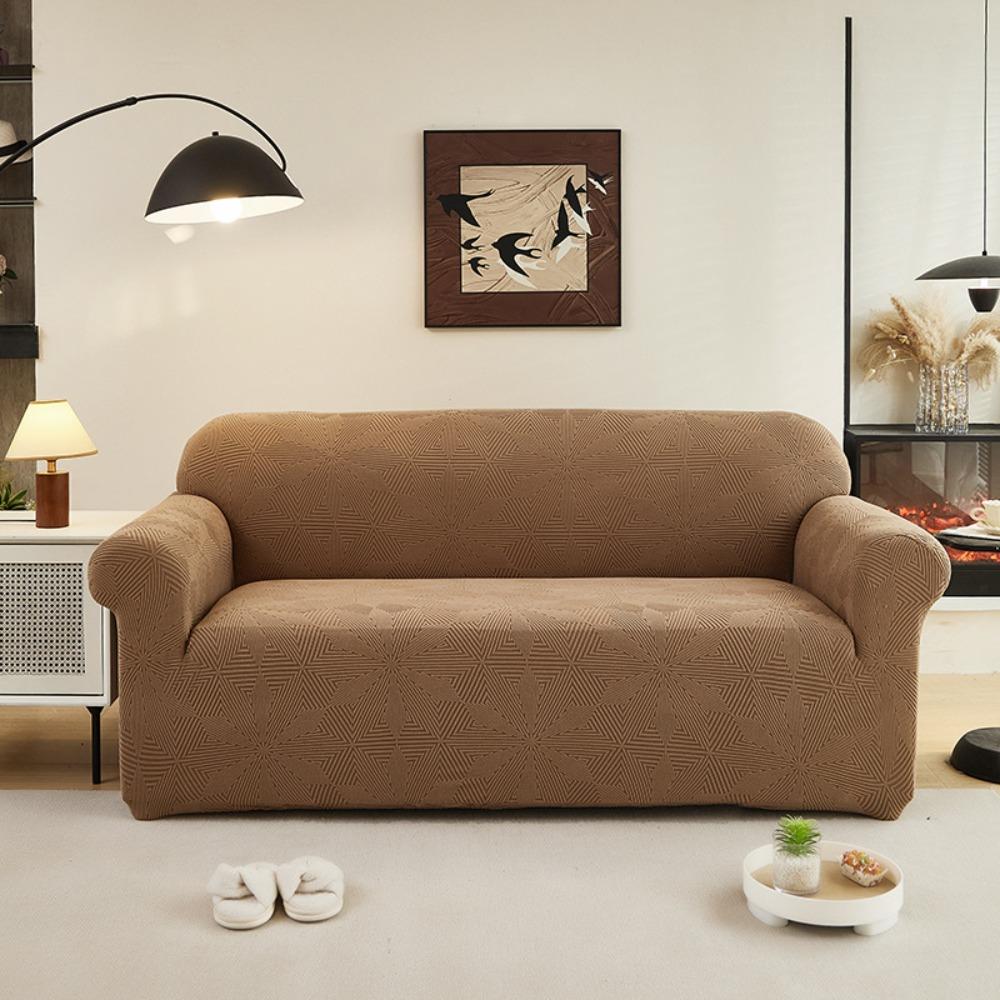 

Thick Jacquard Sofa Cover Full Elastic Slipcovers for Single Three Four Seater Solid Color Sofa Protector Single 90-140