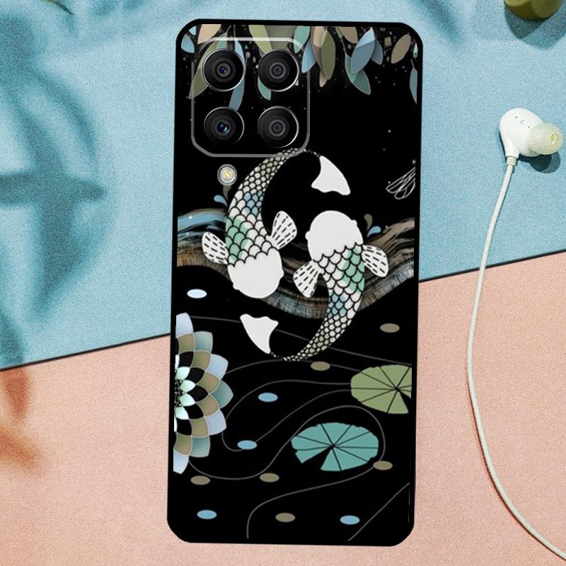 Koi Carp Fish Yin Yang For Samsung Galaxy M14 M34 M54 M20 M06 M16 M12 M13 M15 M35 M55 M33 M53 M21 M31 M32 M52 Case