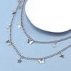 Metal Butterfly Star Pendant Waist Chain Women's, Hip Hop Punk Versatile Men's and Women's Double Trousers