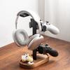 Creative Over Ear Headphone Racks Solid Wood Storage Rack Desktop Headset Display Holder Multifunctional Headset Controller Show