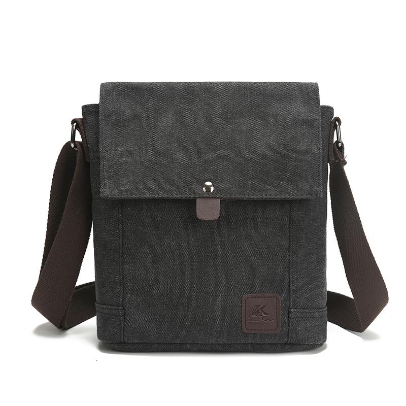 Men's Canvas Crossbody Bag Multifunctional Lightweight Shoulder Bag