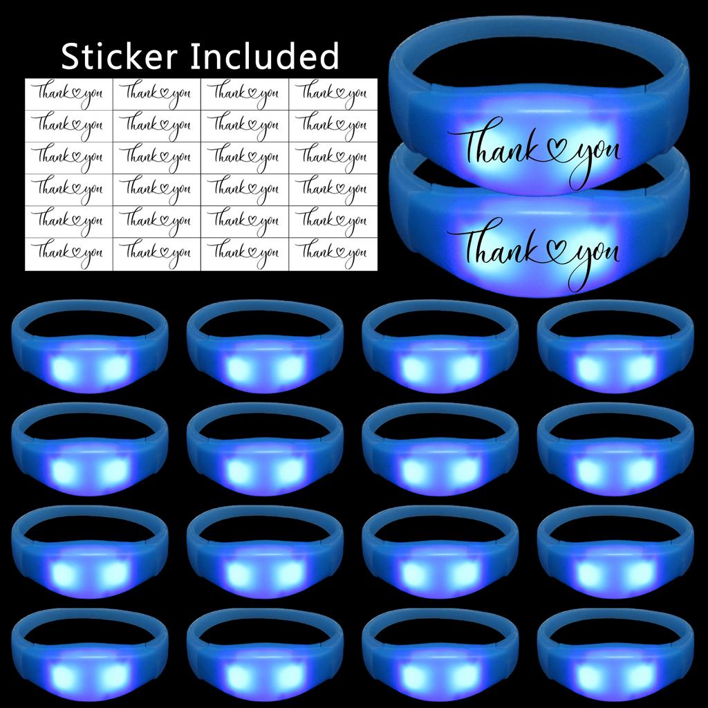 20-100 Piezas Pulseras LED para Bodas Pulsera Luminosa Activada por Música y Sonido Pulseras que Brillan en la Oscuridad Para Suministros de Fiesta de Cumpleaños