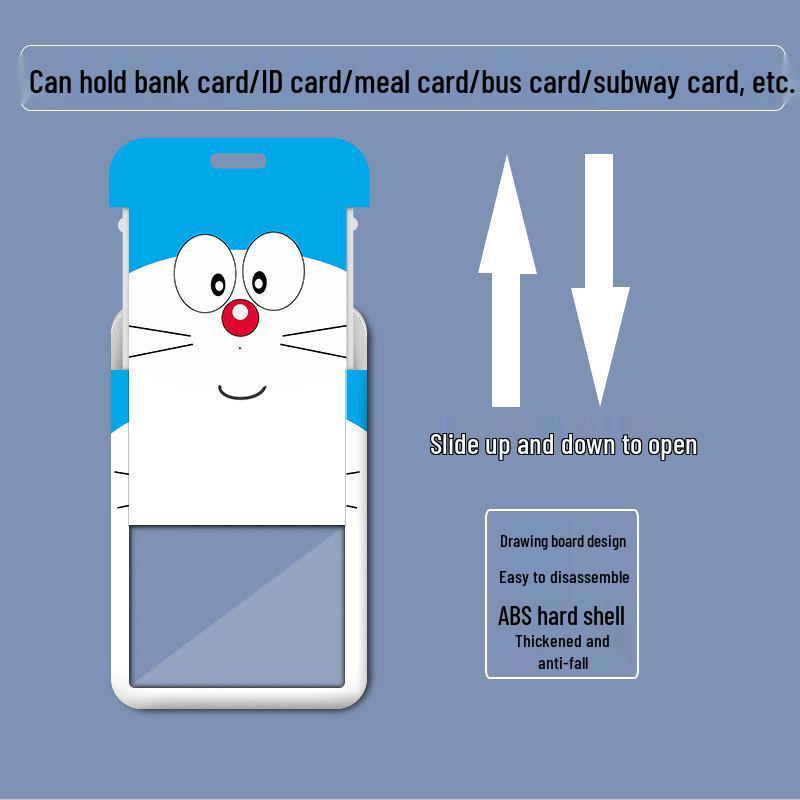 Cartoon Animal Sliding Card Holder for School or Work IDs
