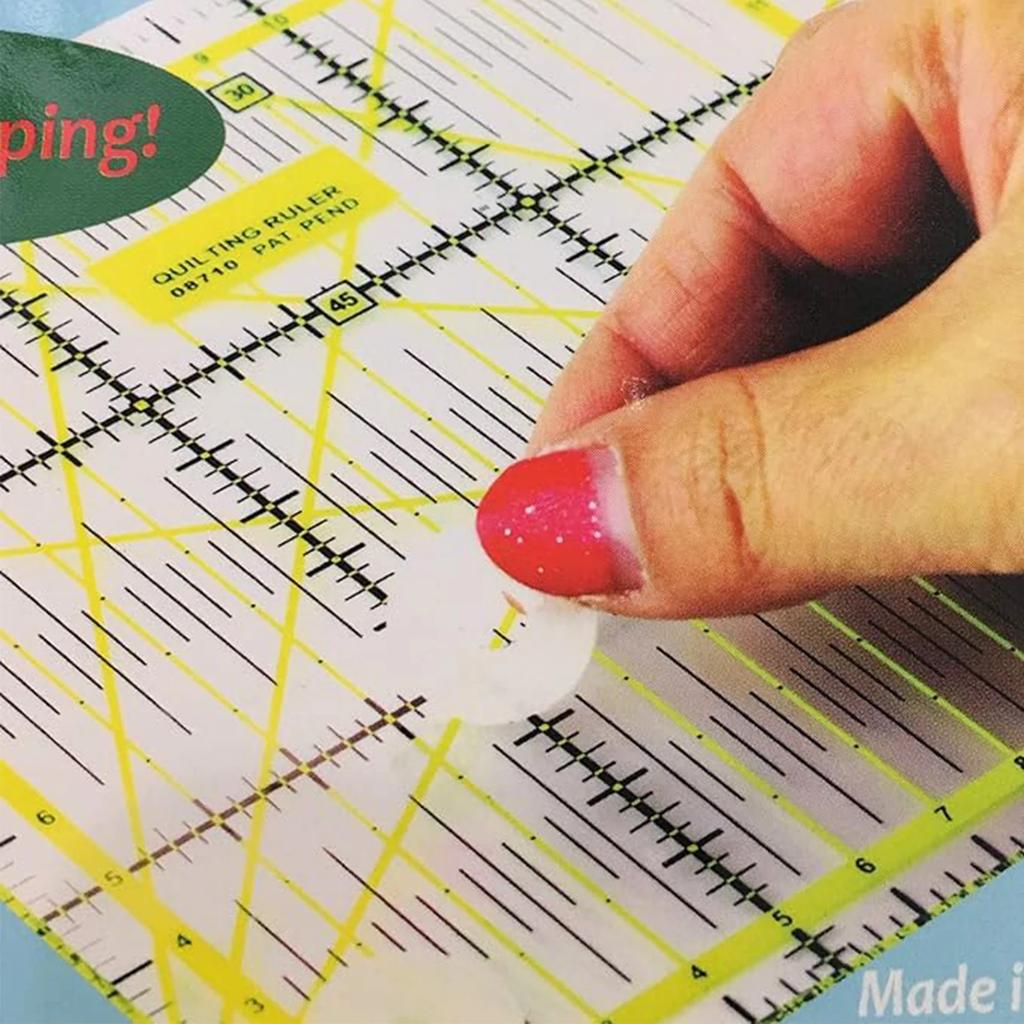 48Pieces Total-24Large&24Small Non-Slip Silicone Grips for Quilt Templates, Quilting Rulers, Adhesive Backing Rings Sewing Tool