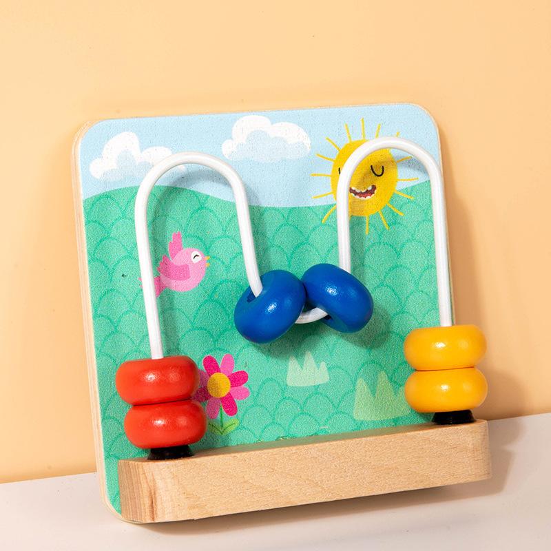 Wooden Busy Module, Magnetic Refrigerator Sticker Game, Children's Cognitive Hand-eye Coordination Training, Educational Toy Ornament