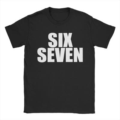 Ullzang Spaß Sechs Sieben 6 7 Meme T-Shirt Für Männer Frauen Rundhals Kurzarm Kleidung Baumwolle Sommerkleidung