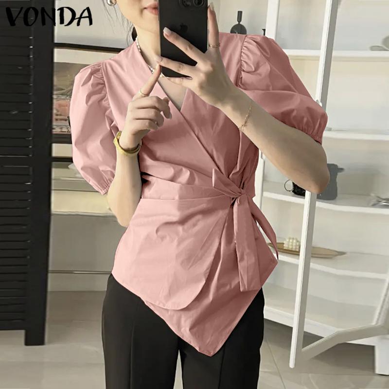 

Летние женские узкие топы на шнуровке VONDA