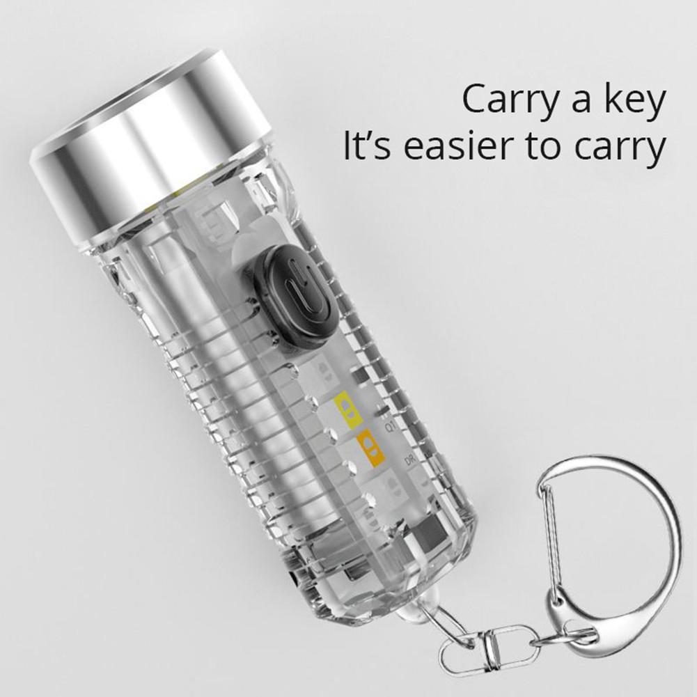 LED SMD Mini Torch Lamp Adjustable Emergency Light High Brightness Type-C USB Charging for Camping Hiking Emergency