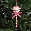 Ornement d'arbre canne à sucre rouge de Noël