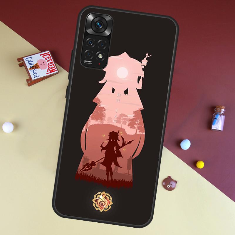 Hu Tao Genshin Impact Case For Xiaomi Redmi Note 8 9 12 10 11 Pro 8T 9S 10S 11S Cover For Redmi 9 10 9A 9C 10C