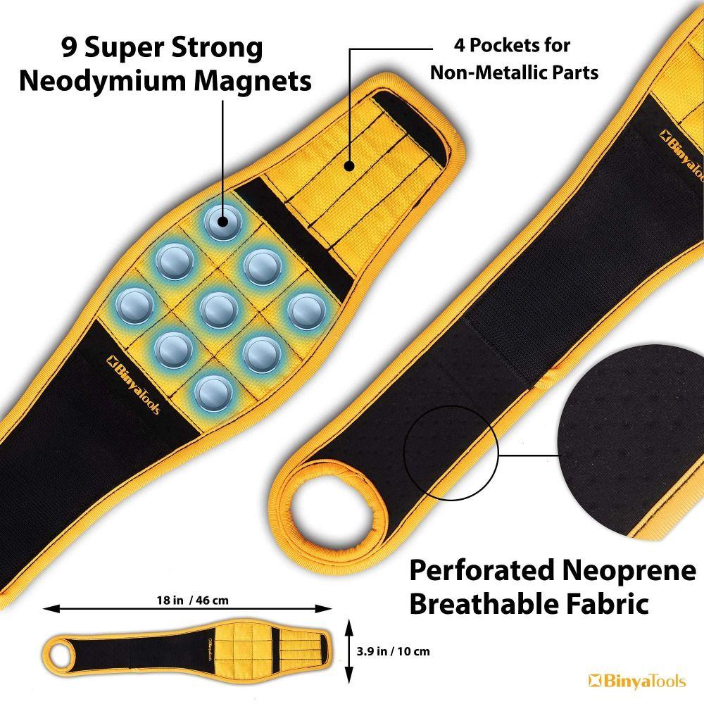 Repair Tool Wristband Toolkit Bag 9 Magnets Wrist Tool Holder Screw Holder Wristband Electrician