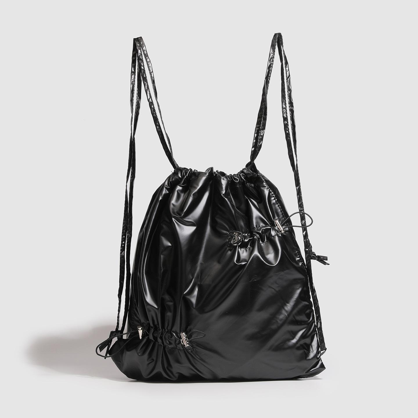 

Niche Design Drawstring Pleated Backpack, Casual Backpack, Large-capacity Fashionable Schoolbag