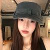 2025 new outdoor leisure equestrian hat women's retro old face small flat edge cap beret