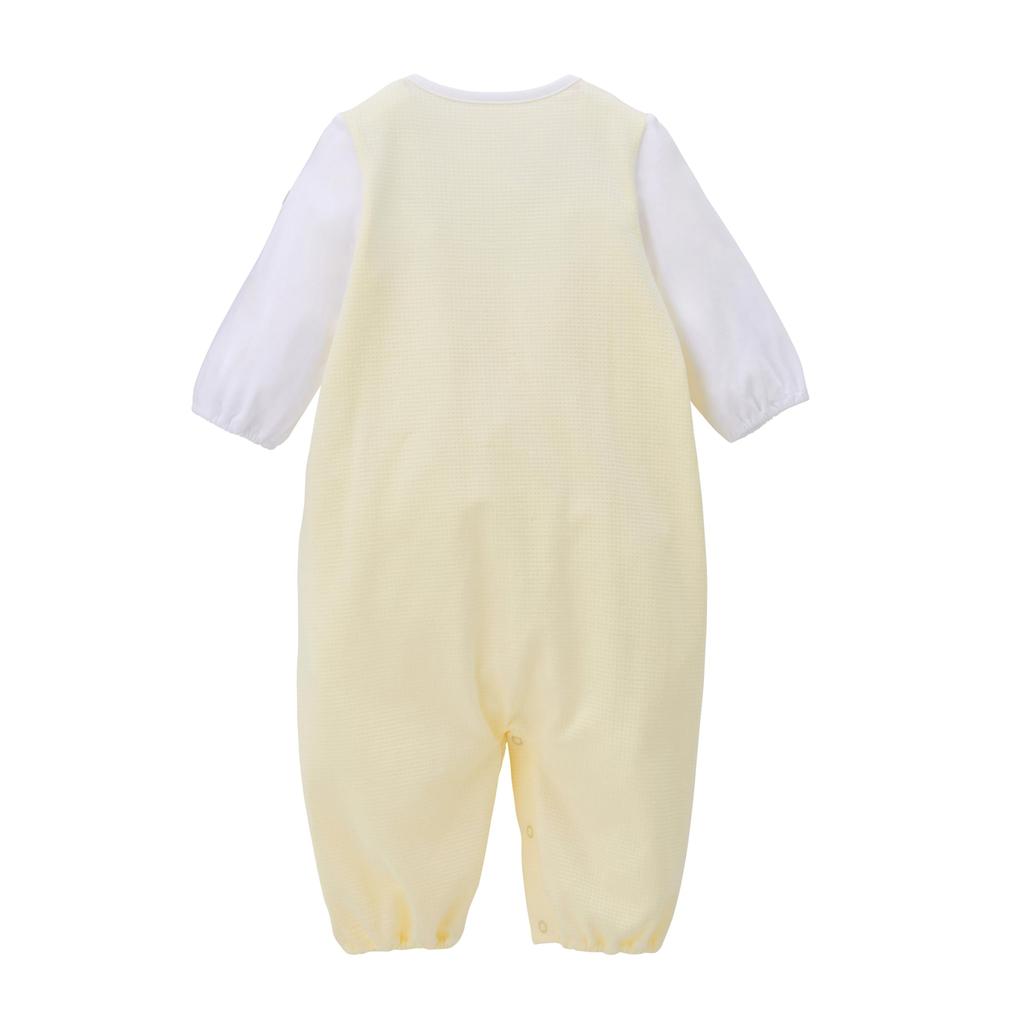 Combinaisons entièrement fabriquées au Japon Bear Boys Girls Vêtements de préparation pour nouveau-né pour bébé Jaune [MIKI HOUSE] Bidirectionnel 42-2601-140 50-70 cm
