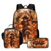 15 Inch One Piece 3-in-1 Backpack Set Unisex for Boys and Girls Age 6-10, Light Weight School Kit with Lunch Bag & Pencil Case