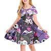 Hello Kitty Printed Children T Shirt Dresses Kuromi My Melody Girls Casual Dress Kids Cute Kitty