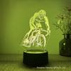 Cycling Series 3D Night Light: Touch & Remote-Controlled, Seven-Color LED Bedside Lamp.