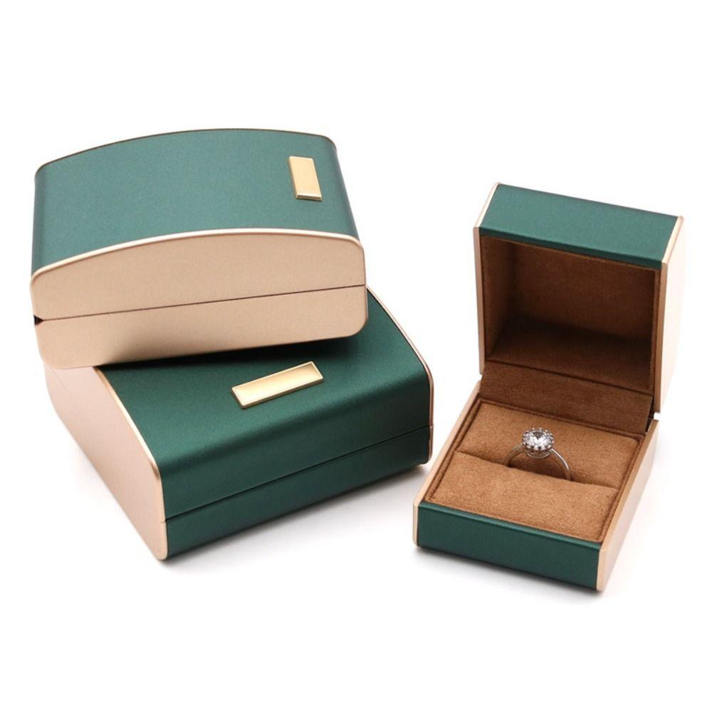 

Luxury Leather Jewel Box Exquisite Jewelry Storage Box Simple Jewelry Organizer Jewelry Storage Ring Box A