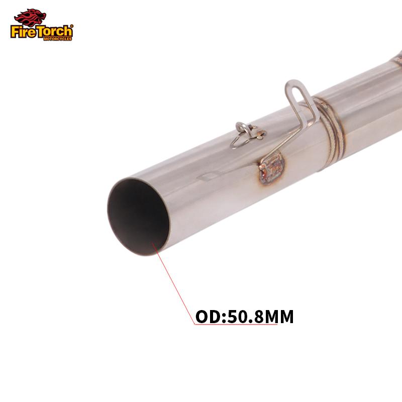 Slip On for Ktm Duke 390 250 200 125 Rc390 Rc250 2017-2020 Modified Motorcycle Exhaust Mid Link Pipe Tube Muffler Escape Moto