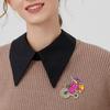 Detailed Witch On Pumpkin Brooch Lightweight Metal Accessory For Fall Fashion Costume