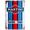 Martini Racing Team Tin Sign Garage Decor Man Cave Wall Art