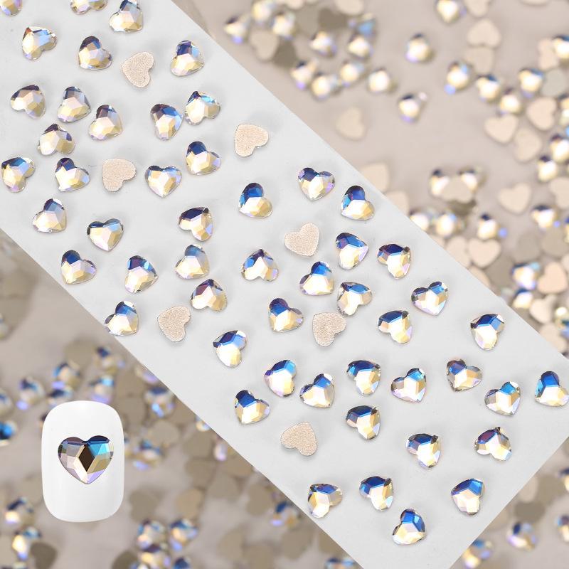 Crystal Moonlight Special-Shaped Diamond Cold Blue Moonlight Flat Bottom Diamond Mixed Horse Eye Water Drop Love Nail Art Diamond Jewelry