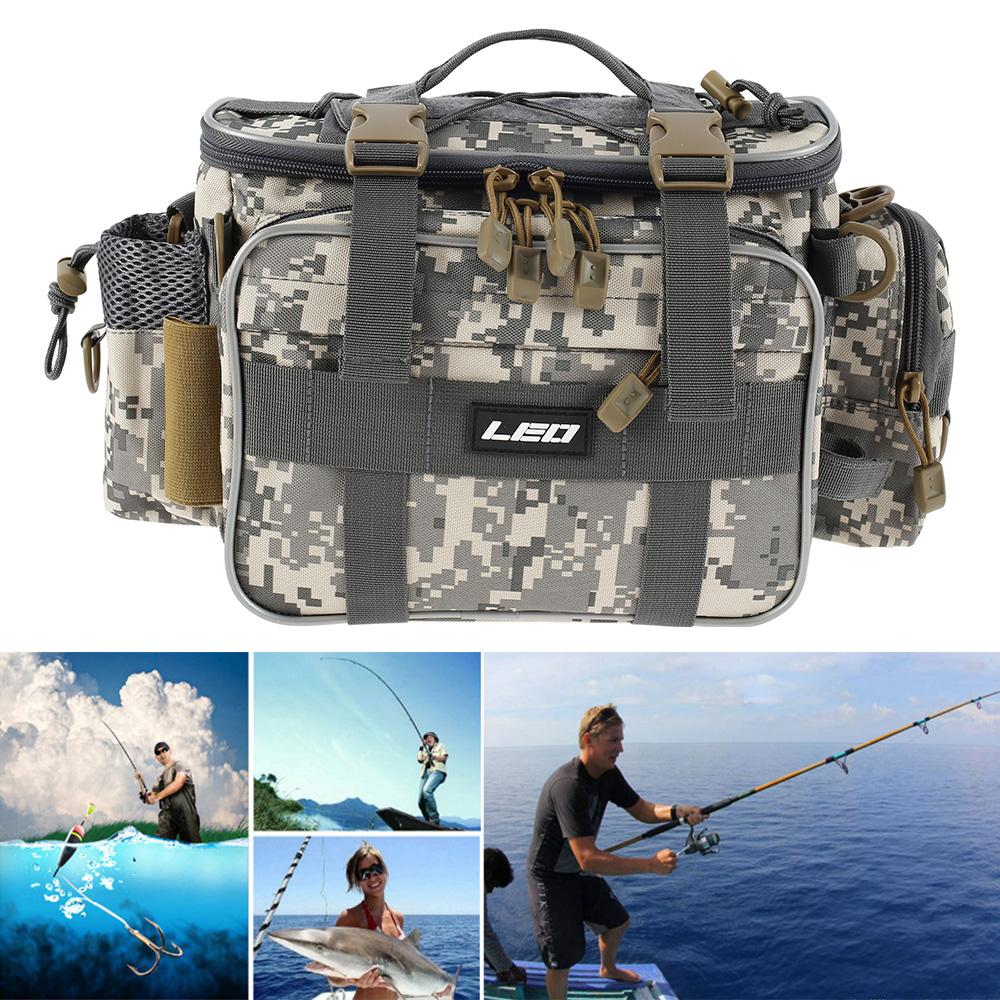 Fishing Tackle Bag Waist Pack Oxford Cloth Waterproof Fishing Tackle Storage Bag Shoulder Bag Outdoor Camping Crossbody Bag