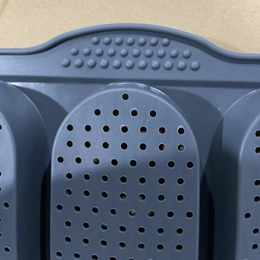 3 Slot Perforated Bread Mold Silicone Bake Mold DIY Baking Tool Baking Pan Tray  Muffins