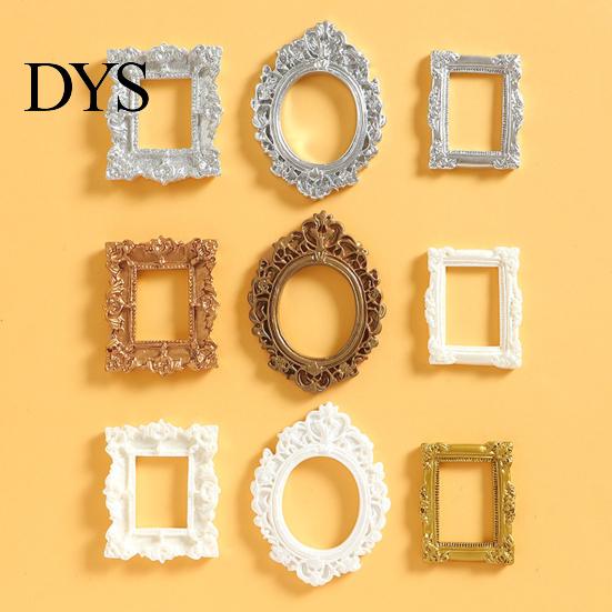 Vintage Mini Photo Frame Baroque Picture Retro Small Tiny Style DIY Accessories for Jewelry Mobile Phone Cases Refrigerator Magnets Craft Sturdy Resin