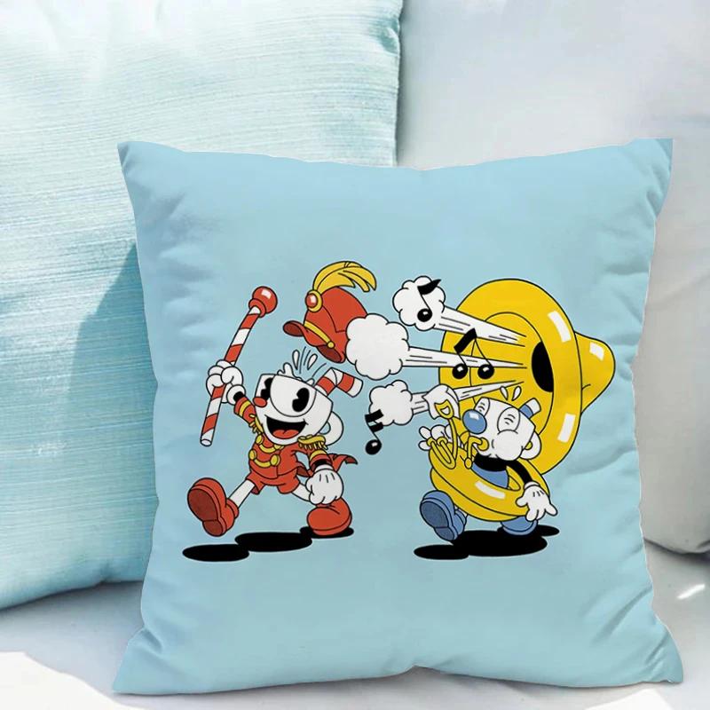 Cushion Covers 45x45 C-cuphead Ornamental Pillows for Living Room Pillowcase 40*40 Fall Decor Lounge Chairs Body Pillow Cover