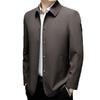 2025 Men's Spring/Autumn Business Jacket - Middle-Aged Fashion, Solid Color Lapel, Outdoor Administrative Style
