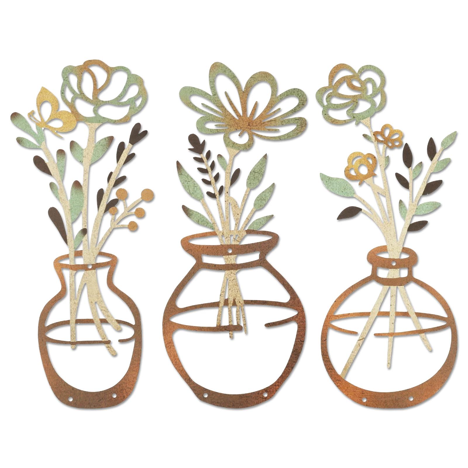 

3Pcs Metal Flowers Wall Decor Rustic Farmhouse Decor Minimalist Metal Flower Wall Art for Living Room Bedroom Housewarming Gifts
