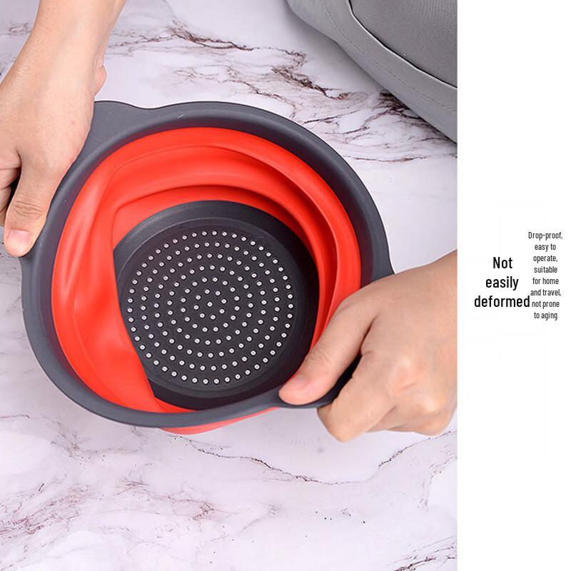 Jiwanggu Zusammenklappbares Kunststoff-Gemüsesieb-Set