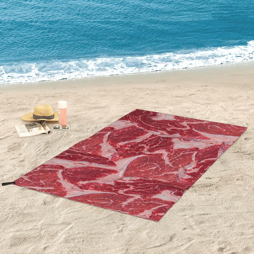 Meat Beach Towel Soft Microfiber Quick Dry Absorbent Quick Towels For Pool