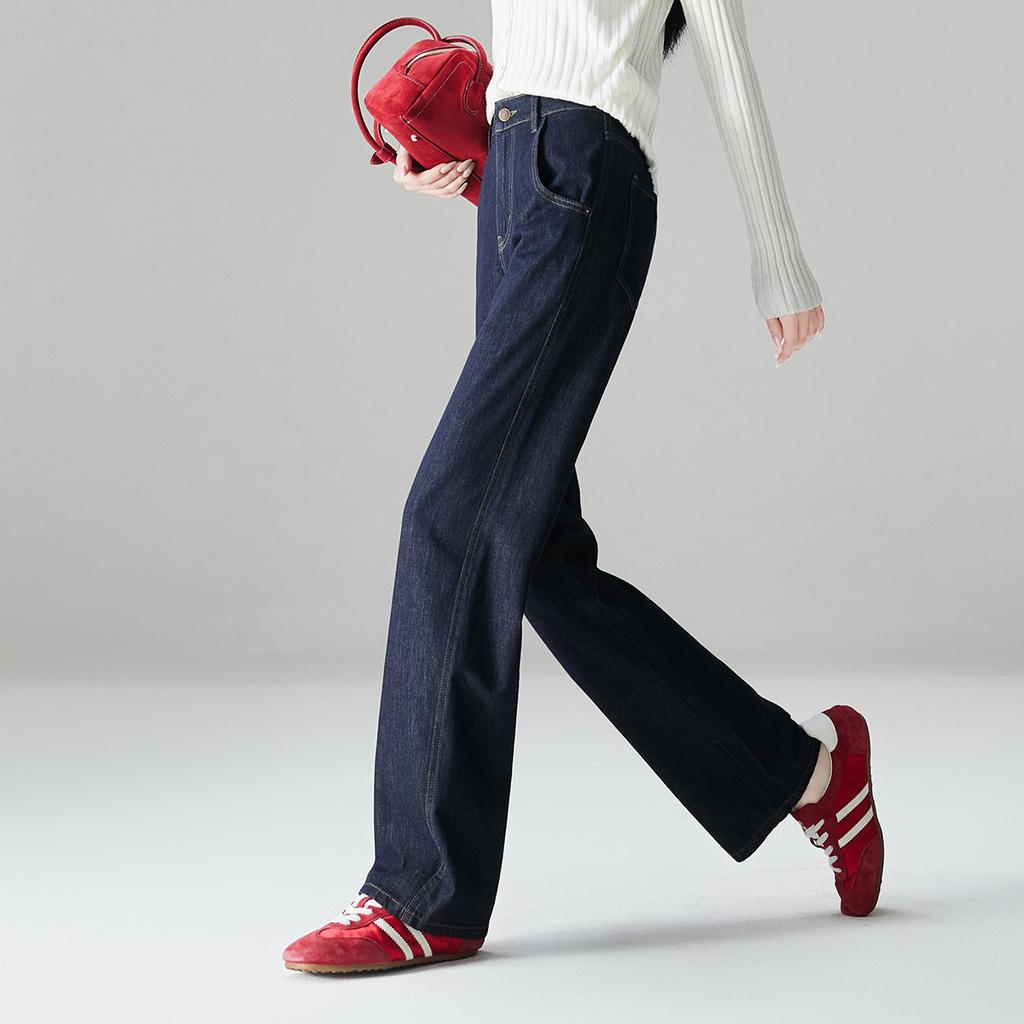 Cotton High-Waisted Wide-Leg Jeans