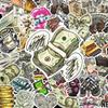 10/30/50 Stück Coole Cartoon Geld Dollar Aufkleber Lustige Graffiti Aufkleber Dekoration Notizbuch Koffer Handy Gitarre Aufkleber Verpackung