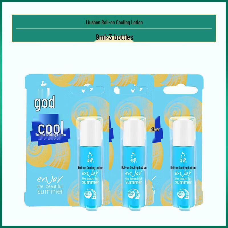 Liushen Cooling Roll-on Florida Water 3-Pack