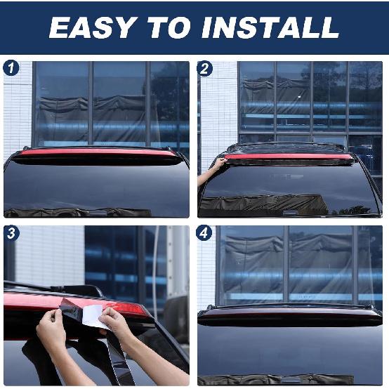 High Mount 3rd Brake Light Tint Film Compatible with Cadillac Escalade 2007-2014,PVC Waterproof Car Third Brake Light Decal Trim Protection Exterior