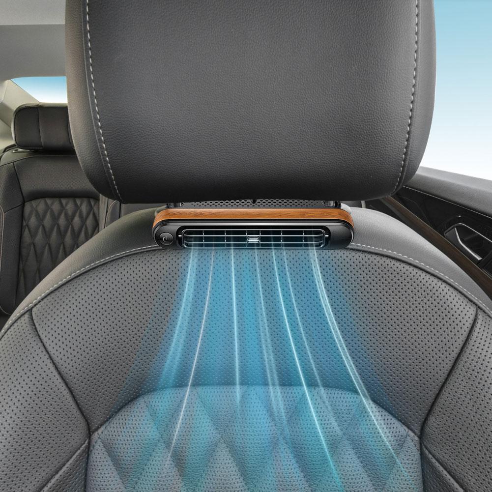 Car Seat Fans Vehicle Rear Headrest Fans Three Adjustable Wind Speeds Cooling Air Fan 5V Portable Fan for Sedan SUV RV Truck