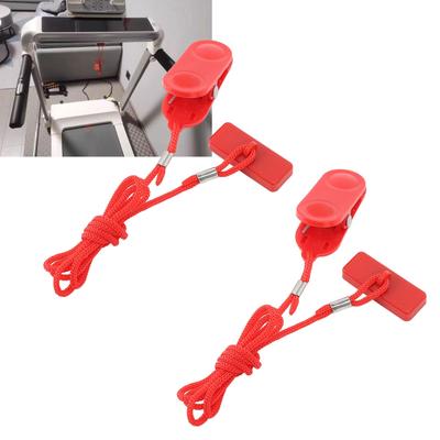2PCS Universal Treadmill Magnetic Lock Emergency Stop Switch Safety Key Clip