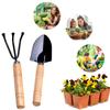 3PC Shovel Rake Set  Garden Tools With Wooden Handle Steel Garden Tools