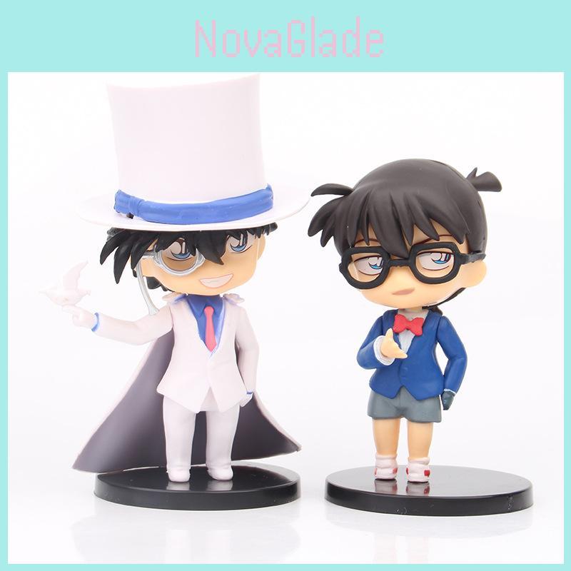 Detective Conan And Kid The Phantom Thief Pvc Models Figure With Assembly For Car Decor And Gift Ideas
