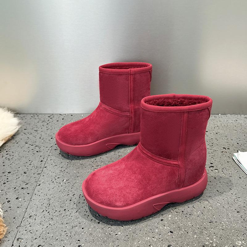 0.0Cm inner height increase snow boots 0000 super fire winter velvet thickened huge good-looking non-slip and wear-resistant women's cotton shoes