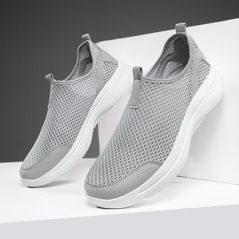 Spring and Summer Large Size Men's Shoes Breathable Mesh Lazy Casual Sports Net Shoes Light Travel Shoes
